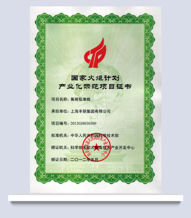 National Torch Plan Industrialization Demonstration Project 